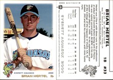 Brian Hertel 2000 Grandstand Everett AquaSox #NNO Card *AutographDen*