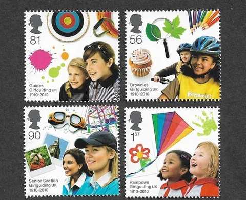 GIRL GUIDES AND GUIDING 2010 MNH SET GREAT BRITAIN Cover
