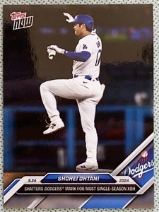 Appena uscito!! Scheda Shohei Ohtani 2024 Topps Now #750 *Record XBH singola stagione!! - Foto 1 di 2