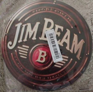 Jim Beam Almist 8in Round Metal Sign - Picture 1 of 1