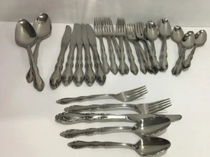 IS 1847 Rogers Bros Stainless Flatware Service for 6 & Extra & Serving Spoons - Picture 1 of 12