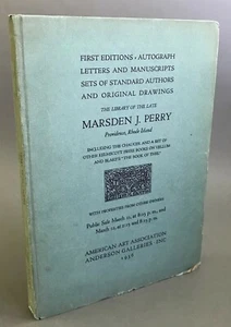 American Art Association Catalogue No. 4240   Library of Marsden J. Perry  1936  - Picture 1 of 12