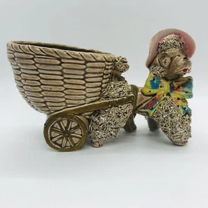 SELTENE antike Spagetti Pudel Figur Ziehwagen CLASSICA schwer zu finden - Bild 1 von 12