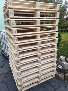 TX Einwegpaletten Holz Brennholz Anmachholz Kaminholz 110 × 110 × 11 cm - Bild 1 von 8