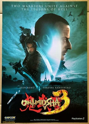 Onimusha 3 UK Double-sided 2004 Promotional Poster, Very Rare & Brand New - Image 1 of 2
