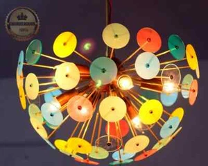 Vibrant Verre Pendentif Dynamique Spoutnik Lustre Italien Look pour Maison - Photo 1 sur 6