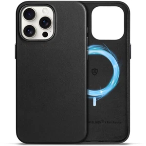 Echtleder-Hülle für iPhone 15 Pro Max – Premium-Schutz und Vielseitigkeit in Sch - Bild 1 von 1