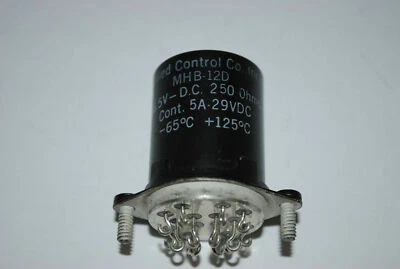 ALLIED CONTROLS MIL-SPEC RELAY  MHB-12D 26.5VDC NSN: 5945-00-803-5141 HI TEMP - Image 1 of 2