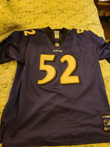 Reebok Ray Lewis Baltimore Ravens Authentic helmet tag jersey 54 2XL XXL vintage Cover