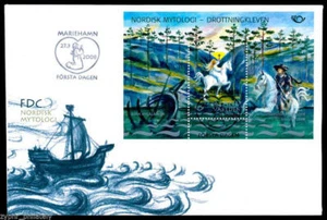 Aland - "PRINCESS SIGNHILD ~ NORDIC MYTHOLOGY" MS FDC First Day Cover 2008 - Picture 1 of 3
