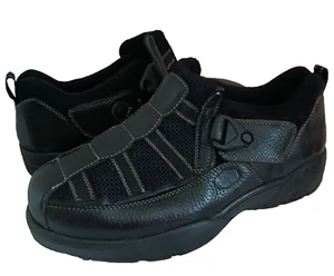 Dr Comfort 11.5 XW Edward X-Depth Diabetic Shoes 9610 Black Adjustable Easy On - Picture 1 of 9