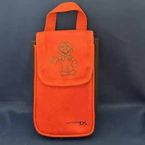 Nintendo DS Carry Case Travel Bag with Mario- Pouch Straps Zipper-Orange - Picture 1 of 9