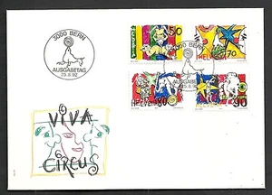 1992 FDC SVIZZERA - HELVETIA - CIRCO I CLOWNS - SV3 - Picture 1 of 1