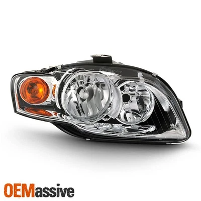 Right Halogen Sty Headlamp For 2005-2009 Audi A4 S4 07-08 RS4 09 Cabriole Chrome - Image 1 of 4