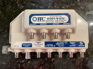 PPC EVO1-9-U/U Active Return CATV 9 Port Coax Amplifier/Booster/Splitter + Power - Picture 1 of 7