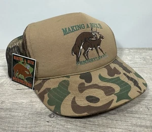 VTG Foam Mesh Frogskin Trucker Hat Making A Buck In Pennsylvania Novelty Hunting - Picture 1 of 18