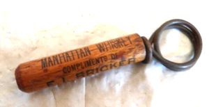 Manhattan Whiskey Reading PA Advertising Corkscrew Vintage handout - Picture 1 of 2