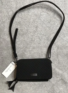 NUEVO Vera Bradley Clásico RFID Negro Todo en Uno Bandolera Cartera Cartera - Imagen 1 de 13