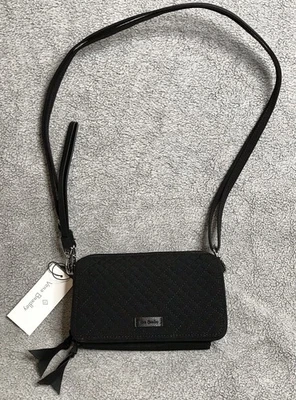 NEW Vera Bradley Classic RFID Black All-in-One Crossbody Purse Wallet - Image 1 of 4
