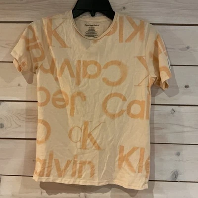 Calvin Klein Jeans Niños Mediana (10-12) Manga Corta Camiseta Mandarina Con Logo Foto 1 de 4