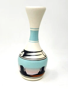 Cedar Mesa Southwest Pottery Vase Signed Desert Rainbow 8 inches - Picture 1 of 7