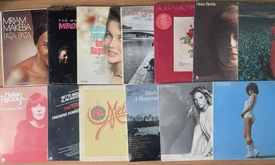 LOT OF 14 FEMALE SINGERS RECORDS/MIRIAM MAKEBA/ANN MARGRET/EDITH PIAF/LAURA NYRO - Image 1 of 4