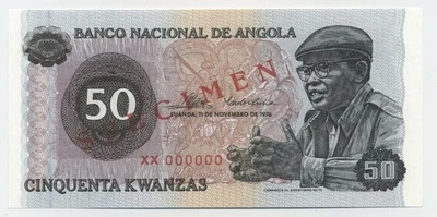 Angola 50 Kwanza 11-11-1976 Pick 110.s UNC Uncirculated Banknote - Image 1 of 2