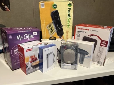 Bundle 19: Kitchen Tech Lot FoodSaver Mr Coffee Heater Waffle Charger Speaker - Image 1 of 4