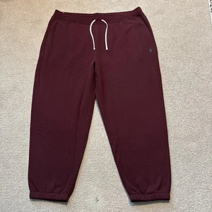 Pantalones deportivos Ralph Lauren Polo RL polar para hombre talla 2XB rojo granate nuevos con etiquetas - Imagen 1 de 12
