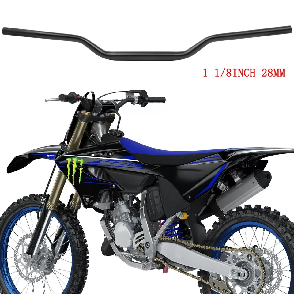 Guidões de barra de gordura de motocicleta 1-1/8" 28mm para Yamaha YZ125 YZ500 YZ450F YZ250F - Imagem 1 de 4
