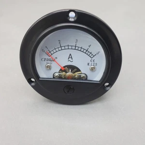 1 Stück AC 0-5A Rund Analog Amperemeter Panel AMP Strommesser Durchmesser 66,4mm DH52 - Bild 1 von 7