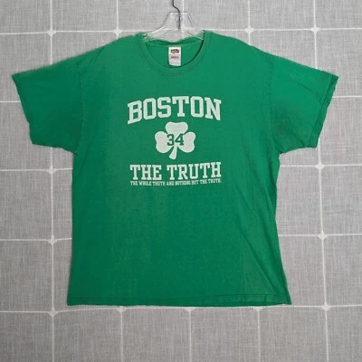 Fruit of The Loom 波士顿凯尔特人队 The Truth #34 皮尔斯衬衫男式大号绿色 — 第 1/4 张图片