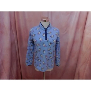 OshKosh Bgosh Unicorn Fleece Quarter Zip Pullover Sweatshirt Girl's 14 Blue - Picture 1 of 10