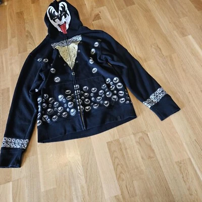 RARE Kiss Army Volcom Full Zip Up Hoodie Sweatshirt Gene Simmons Medium - Image 1 of 4