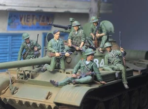 PreSale Set 06 Pro-Painted 1:35 NVA Tank riders Vietnam war - Picture 1 of 12