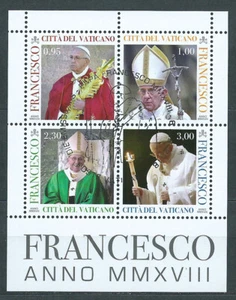 Vaticano Correo 2018 Yvert 1773/76 usado Pontificado Papa Francisco - Imagen 1 de 1