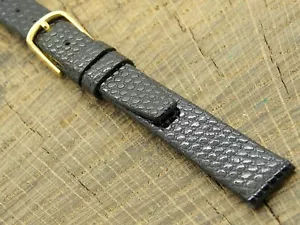 Vintage Hadley Roma NOS Unused Lizard Grain w Gold Tone Buckle Watch Band 12mm - Picture 1 of 4