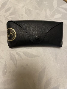 Authentic Ray-Ban Sunglasses Leather Case - Black - Picture 1 of 3