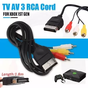 TV AV 3 RCA Cord Audio Video Cable for Microsoft Original/Classic Xbox 1st Gen - Picture 1 of 10