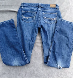 Pantalones de mezclilla BKE Stella Bootcut para mujer talla 26L azul desgastado elástico cómodo - Imagen 1 de 18
