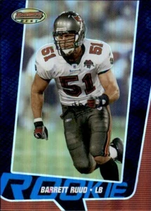 2005 Bowman's Best Blue Rookie #93 Barrett Ruud /1399 Buccaneers Parallel RC SP - Picture 1 of 2