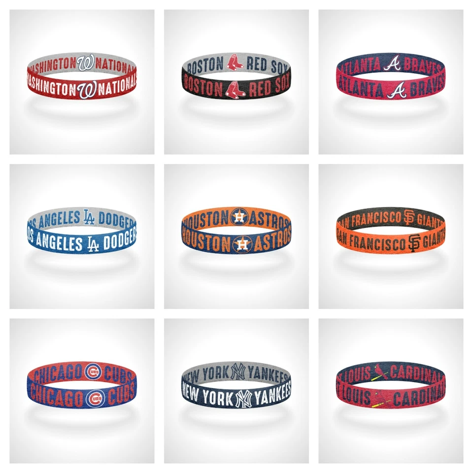 Reversible MLB Teams Bracelet Elastic Stretch Bracelet MLB Wristband - Image 1 of 1