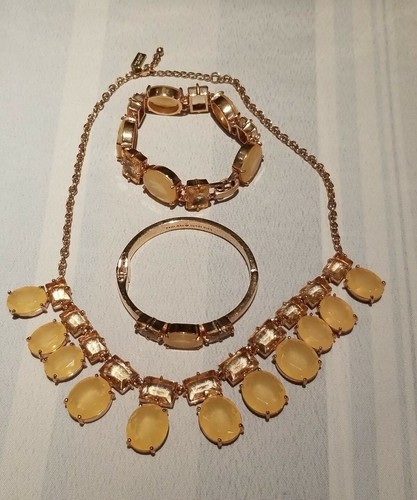COLLANA KATE SPADE HANCOCK PARK COLLARE DRAPPO GEMMA BLUSH & 2 braccialetti spedizione gratuita