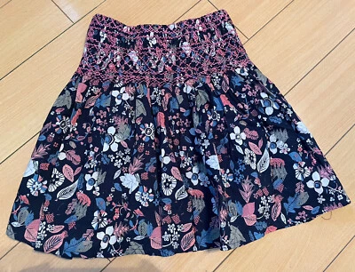 Niña PEEK Talla 10 Grande Floral Multicolor Falda Azul Rosa Cintura Elástica Moda Foto 1 de 4