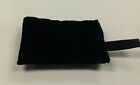 BLACK ZIPPERED POUCH PADDED BAG LARGE 9" x 6 1/2" WITH SIDE STRAP TO HOLD