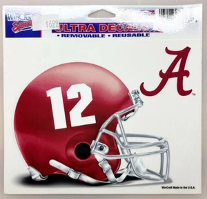 ALABAMA CRIMSON TIDE Football Helmet 6" Clear Vinyl Decal BAMA Car Sticker - Picture 1 of 1