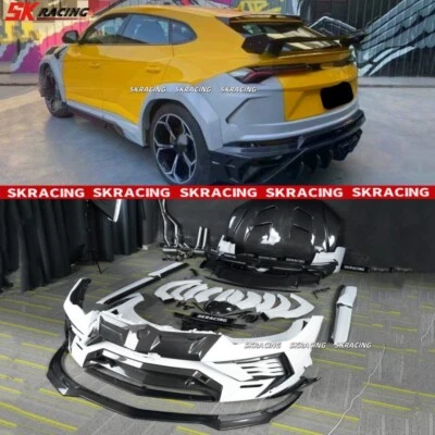 Kit de carrocería de medio carbono para Lamborghini URUS 18-22 parachoques delantero trasero capó alerón Foto 1 de 4
