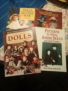4 Book Lot Dollmaking, Doll Costumes , Dolls W/ Illustrations and many Patterns  - Picture 1 of 5