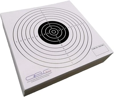 Glac Store® Set 100 Bersagli in Cartoncino 14x14 cm Quadrato e Nome del Tiratore