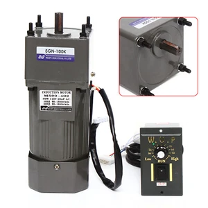 Motorreductor eléctrico 110V 90W 1:100 CA con controlador de reducción de velocidad 100K 13,5 RPM - Imagen 1 de 20